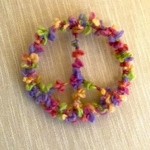 Small Handmade Boho Peace Sign Decoration